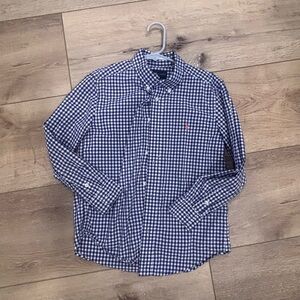 Ralph Lauren Navy and White Checkered Shirt